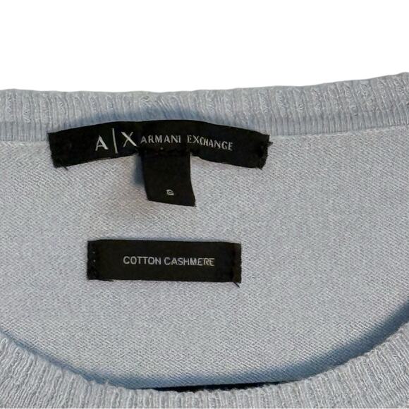 Armani Exchange baby blue Cashmere blend sweater size Small - Picture 3 of 5